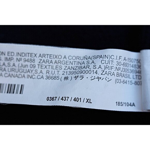 Zara Man - Men's Wool Blend, Full Zip Toggle Hoodie in Navy, size XL - Picture 10 of 11